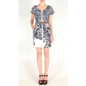 TIBI Blue Silk Zip Dress